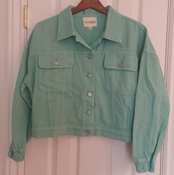 Teal Rhinestone Fringe Jacket - Picture 3 of 9